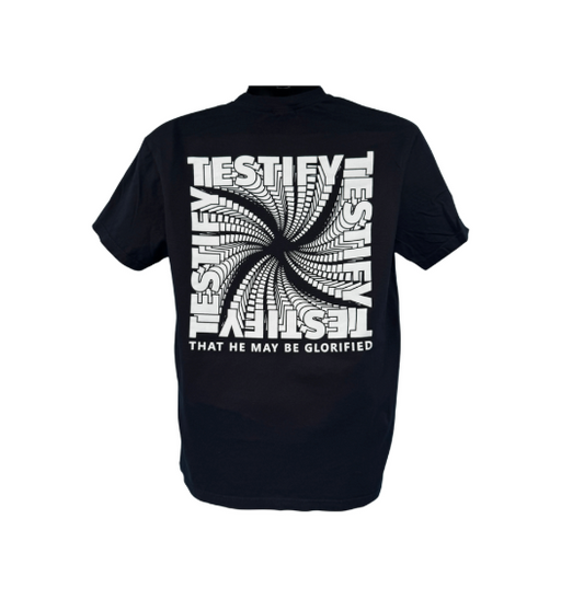 TESTIFY Spiral Tee - Black